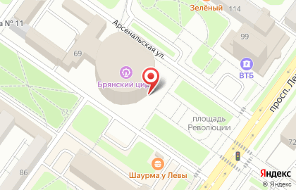 Брянский государственный цирк на карте