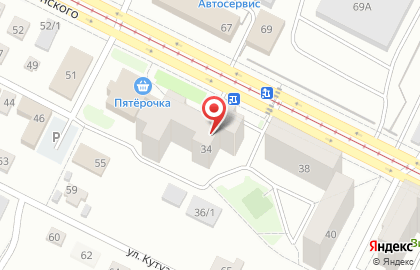 Продуктовый магазин в Уфе на карте