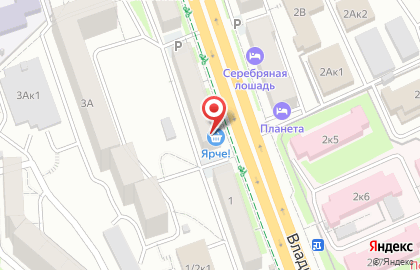 Супермаркет Ярче! на Площади Гарина-Михайловского на карте