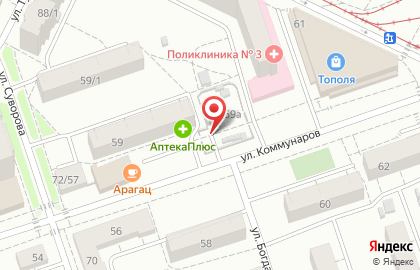 Водомат Родная вода в Орджоникидзевском районе на карте