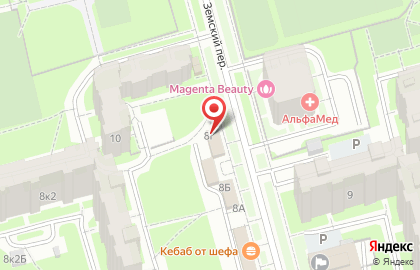 Магазин канцелярских товаров в Земском переулке на карте