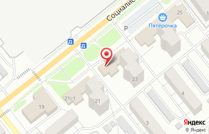 Супермаркет Магнит на Социалистической улице на карте