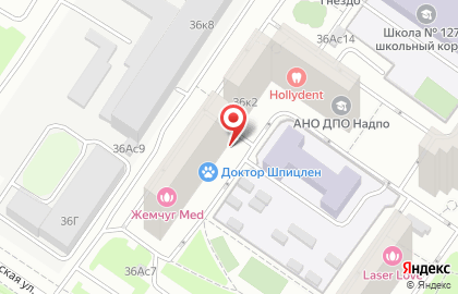 Продуктовый магазин на Болотниковской, 36 к1 на карте