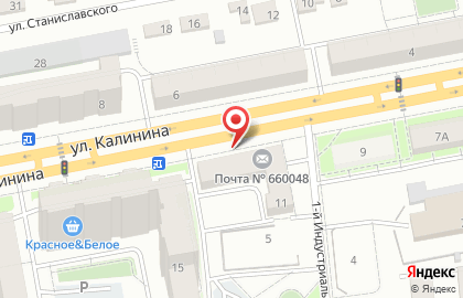 Продуктовый магазин в Красноярске на карте