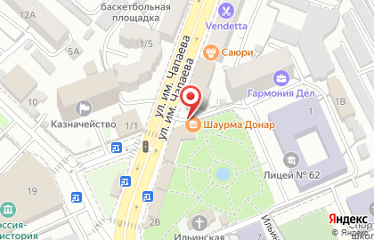 Киоск по продаже фастфудной продукции в Октябрьском районе на карте