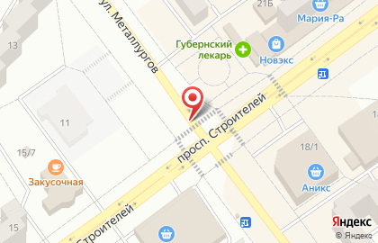 EХ на проспекте Строителей на карте