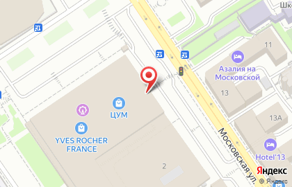 Магазин косметики и парфюмерии Yves Rocher France на Московской улице на карте