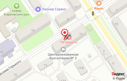 Стоматология Петродент на улице Максима Горького на карте