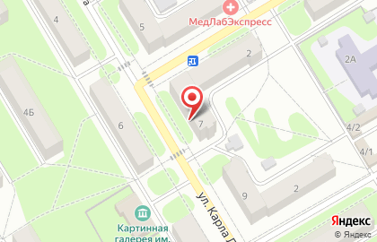 Аптека Планета Здоровья на улице Карла Либкнехта, 7 на карте