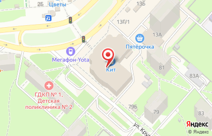 Берег на улице Крупской на карте