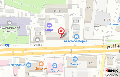 Банкомат Банк УралСиб на улице Николая Островского, 115 к 1 на карте