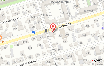 Магазин Живое Пенное на улице Текучева на карте