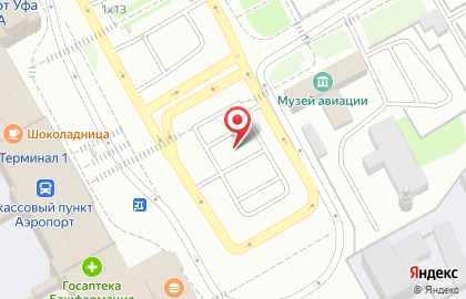 Медсанчасть, ОАО Международный аэропорт Уфа на карте