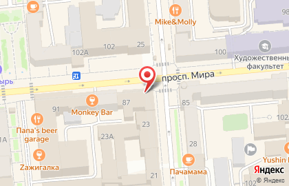 Эконика на улице Мира на карте