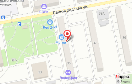 Закладка на улице Ленинградской на карте