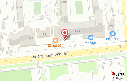 Магазин косметики и бытовой химии Магнит Косметик на улице Масленникова на карте