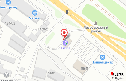 АЗС Shell в Левобережном районе на карте