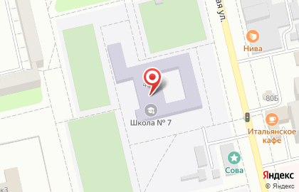Средняя общеобразовательная школа №7 на Курской улице на карте