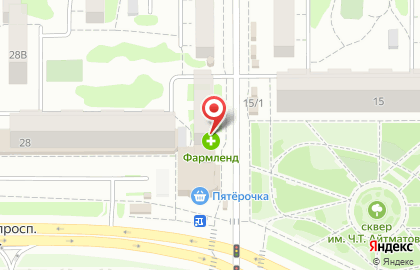 Аптека Фармленд на улице Красного Урала, 8 на карте