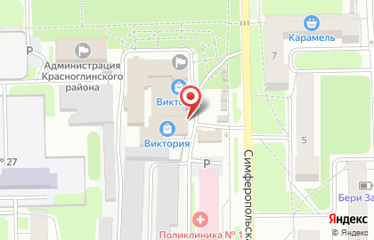 Супермаркет Пятёрочка в Красноглинском районе на карте