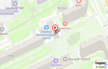 Супермаркет Пятёрочка в Москве на карте