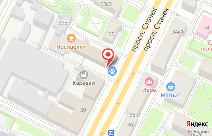 Петербургская ветеринарная клиника на проспекте Стачек на карте