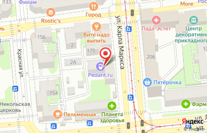 Федеральный оператор сотовой связи Tele2 на улице Карла Маркса на карте