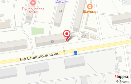 Магазин живого пива Пивноff на 6-ой Станционной улице на карте