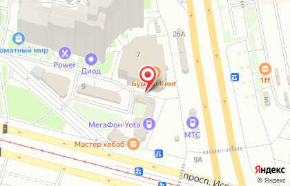 Марафон на проспекте Испытателей на карте