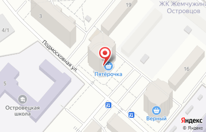ОАО Банкомат, АКБ Московский Областной Банк на Подмосковной улице на карте