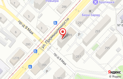 Магазин Мясной дворик на улице Промышленности на карте