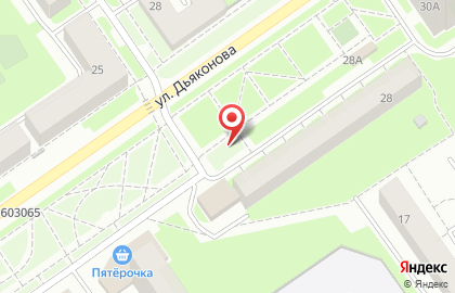 Киоск по продаже хлебобулочных изделий в Нижнем Новгороде на карте