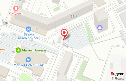 Автостоянка в Омске на карте
