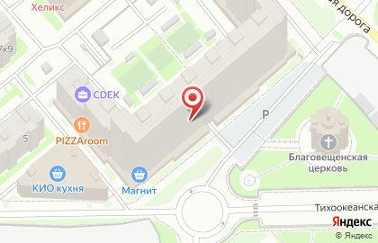Продовольственный магазин на Тихоокеанской улице на карте