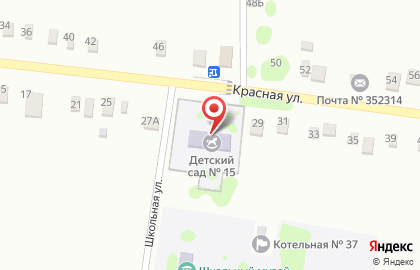 Детский сад №15 на Красной улице на карте