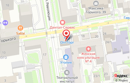 Западно-Сибирский филиал Банкомат, РОСБАНК на улице Максима Горького на карте