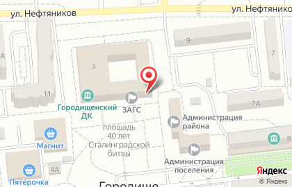 Городищенская районная ДЮСШ на карте
