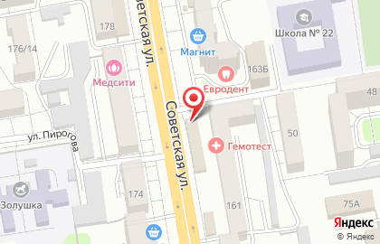 Цветочная мастерская Виола на Советской улице на карте