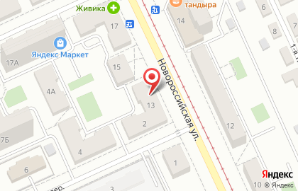 Магазин игрушек Солнышко на Новороссийской улице на карте