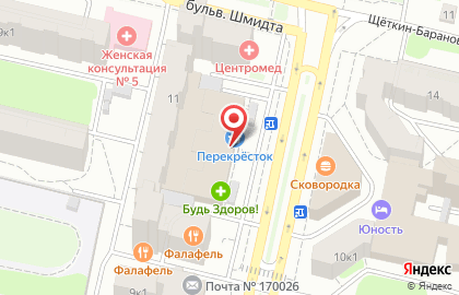 Супермаркет Перекресток на Комсомольском проспекте на карте