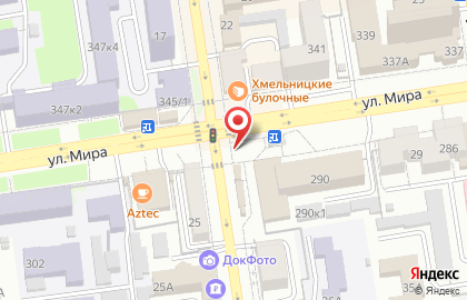 Рекламный щит 3х6м. на улице Мира на карте