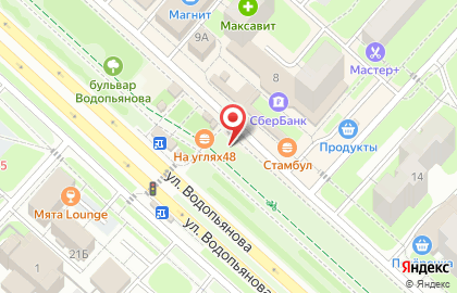 Киоск по продаже фруктов и овощей в Липецке на карте