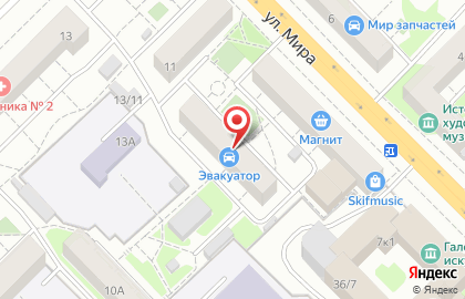 Молодежный центр Маяк на улице Мира на карте