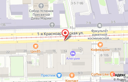 Магазин женской одежды ТриКотаЖ на 1-ой Красноармейской улице на карте