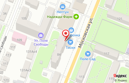 Магазин инструментов и оборудования Тиски на Московской улице на карте