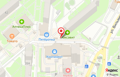 Киоск по продаже фруктов и овощей в Пролетарском районе на карте