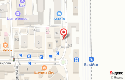 Тавровские мясные лавки в Батайске на карте