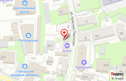 Колос на улице Красных Партизан на карте