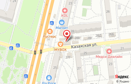 Блинная быстрого обслуживания БлинБери на Казахской улице на карте