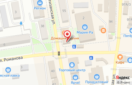 Продовольственный магазин Домашняя кухня на улице Романова на карте